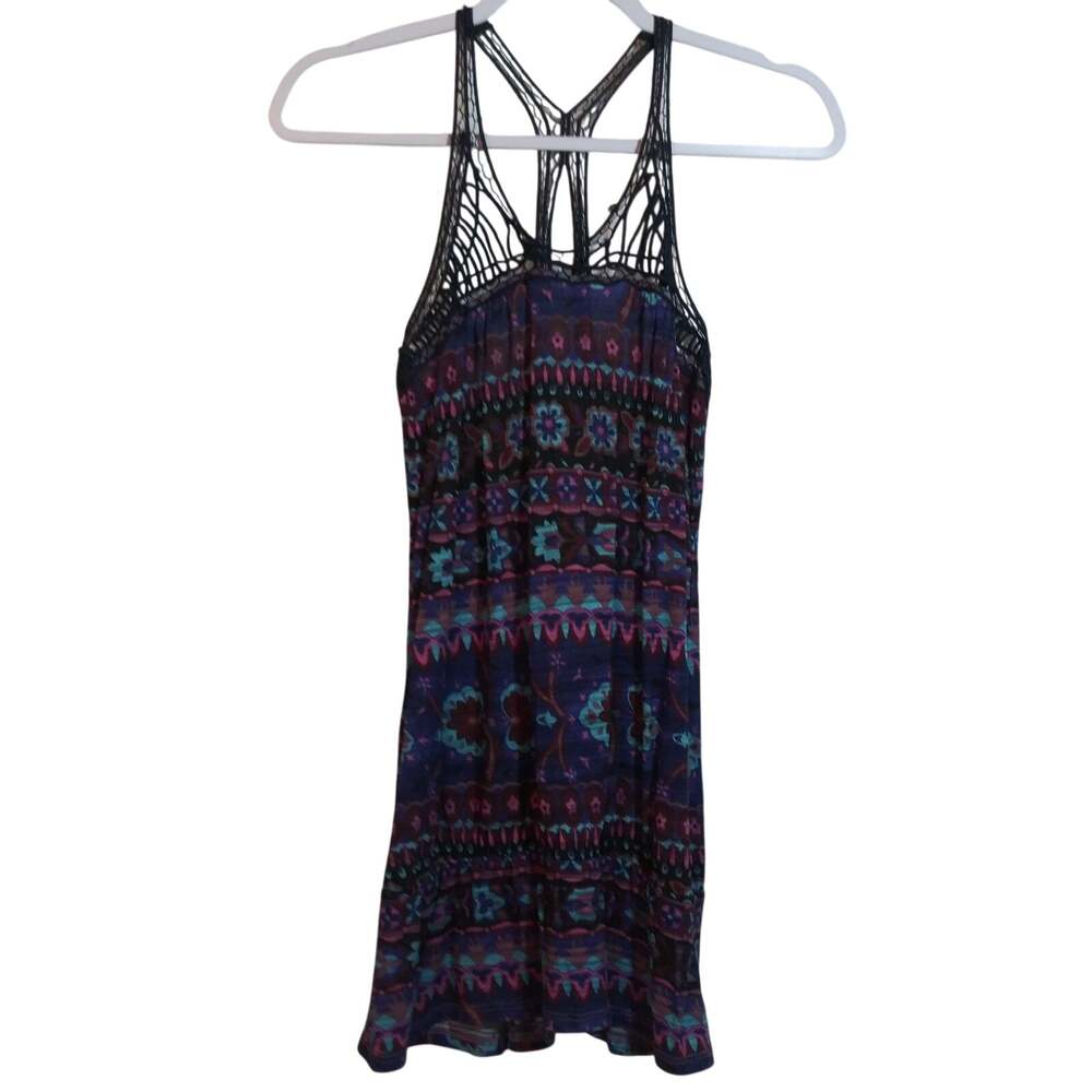 Free People Vintage Tunic Racerback Tank Multicolor Boho Sz Xs